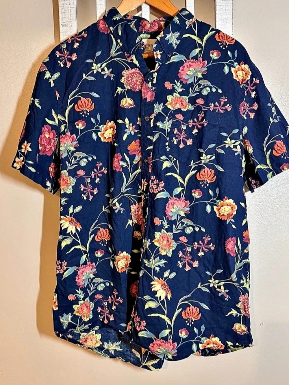 Denim & Supply Ralph Lauren Mens Floral Short Sleeve Button Down Shirt XL